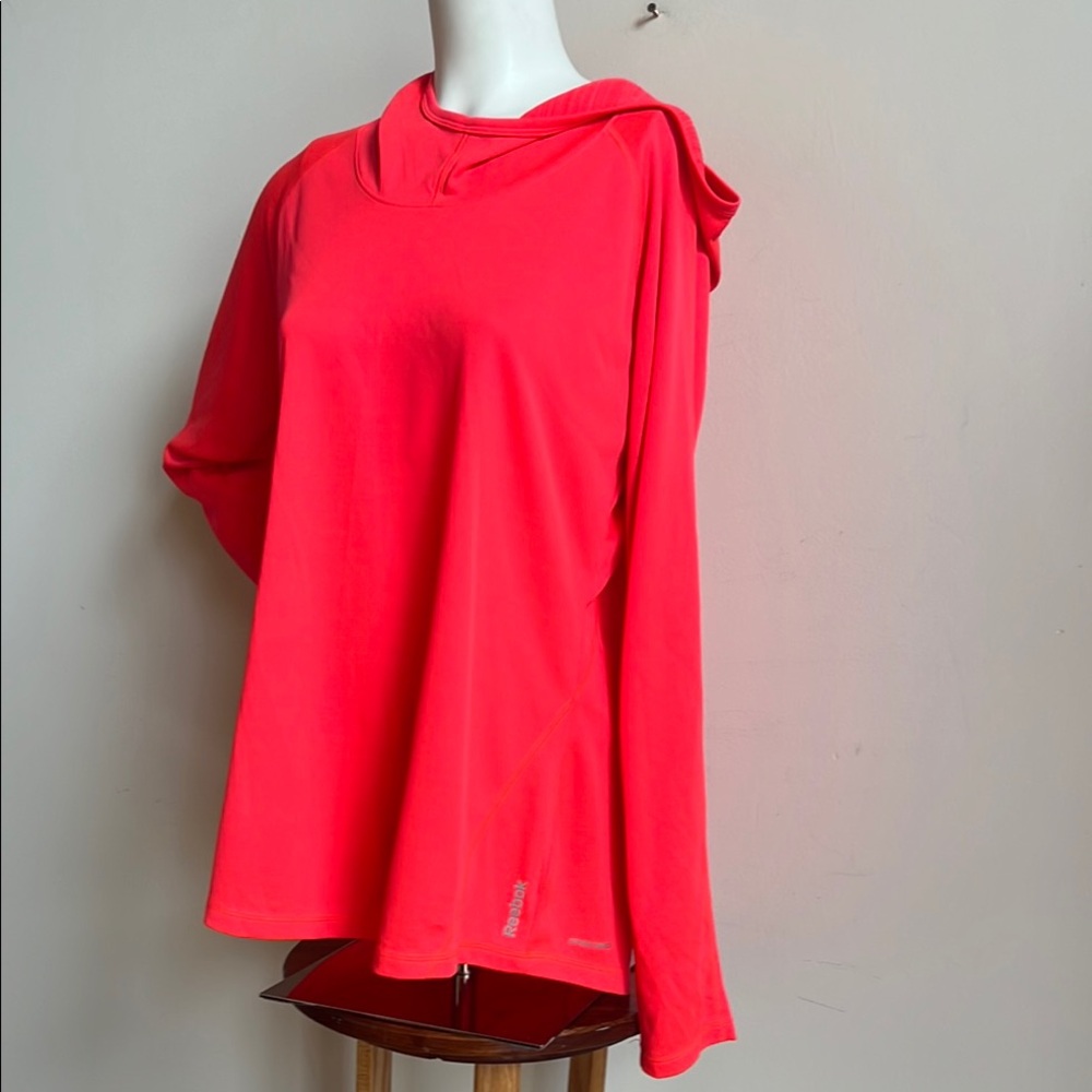 Reebok Red Oversized Sweatshirt Hoodie